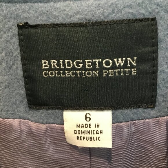 Bridgetown Collection NWT Blazer Women's Size 6 Petite Light Blue Wool Fitted - Picture 3 of 7